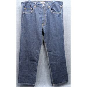 LEVIS Mens Jeans - Blue Denim, 501, Straight Leg, Button Fly, Size 40x30